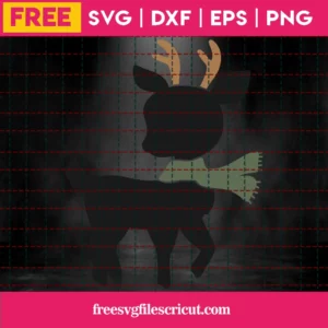 Free Reindeer Silhouette Svg Invert