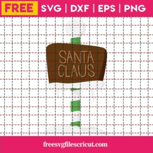 Free Santa Claus Sign Sublimation Png Clipart