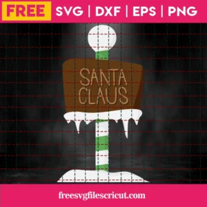 Free Santa Claus Sign Sublimation Png Clipart Invert
