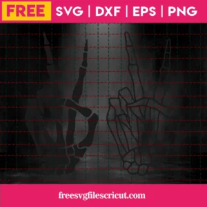 Free Skeleton Peace Svg Invert