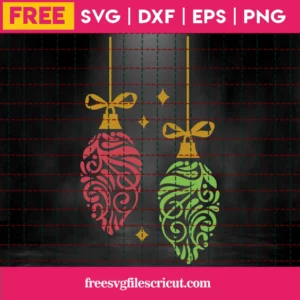 Free Swirl Christmas Balls Svg Invert