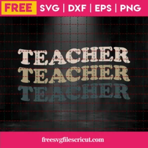 Free Teacher Svg Invert