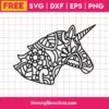 Free Unicorn Face Mandala Svg