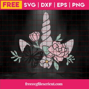 Free Unicorn Face Svg Invert