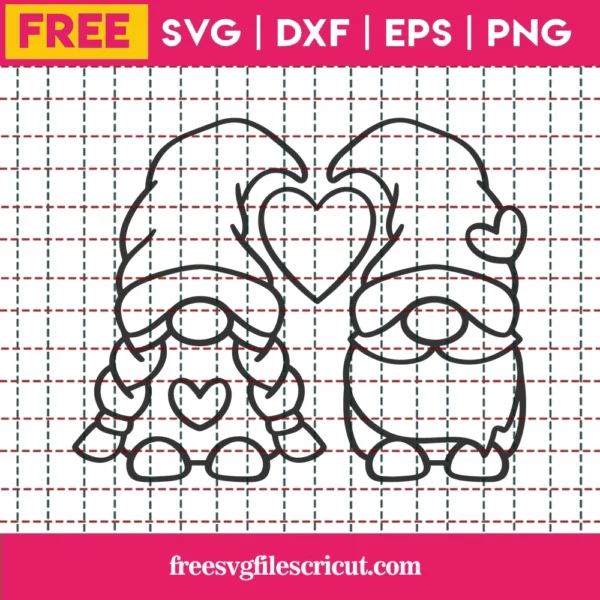 Free Valentine Gnome In Love Svg