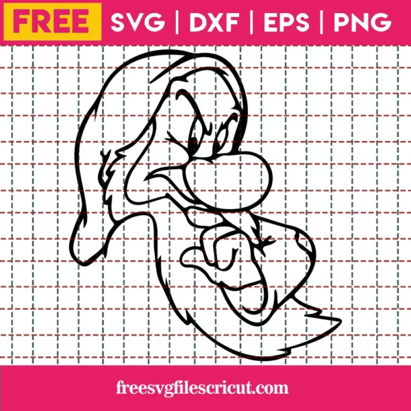 Grumpy Svg Free, Snow White Svg, Seven Dwarfs Svg, Instant Download, Cartoon Svg