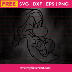 Grumpy Svg Free, Snow White Svg, Seven Dwarfs Svg, Instant Download, Cartoon Svg Invert