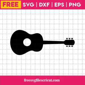 Guitar Svg Free, Acustic Guitar Svg, Musical Svg, Instant Download, Silhouette Cameo