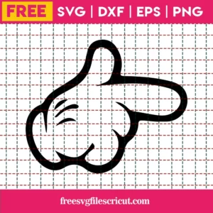 Hand Svg Free, Mickey Hand Svg, Disney Svg, Instant Download, Silhouette Cameo