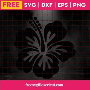 Hibiscus Svg Free, Hawaiian Flower Svg, Hibiscus Flower Svg, Instant Download Invert