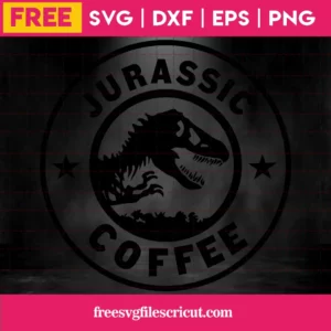 Jurassic Coffee Svg Free, Jurassic Park Svg, Dinosaur Svg, Instant Download Invert