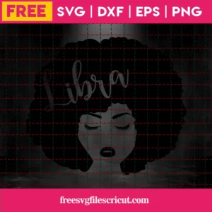 Libra Svg Free, Horoscope Svg, African American Woman Svg, Instant Download Invert