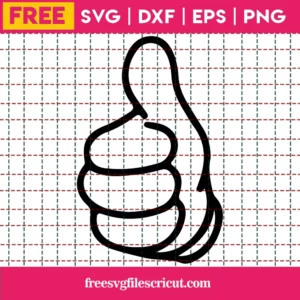 Mickey Hand Svg Free, Disney Svg, Mickey Svg, Instant Download, Silhouette Cameo