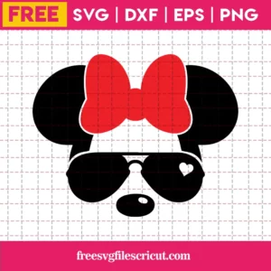 Minnie Mouse Sunglasses Svg Free, Disney Svg, Minnie Mouse Svg, Instant Download