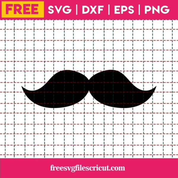Mustache Svg Free, Mustache Clipart, Moustach Svg, Instant Download, Silhouette Cameo
