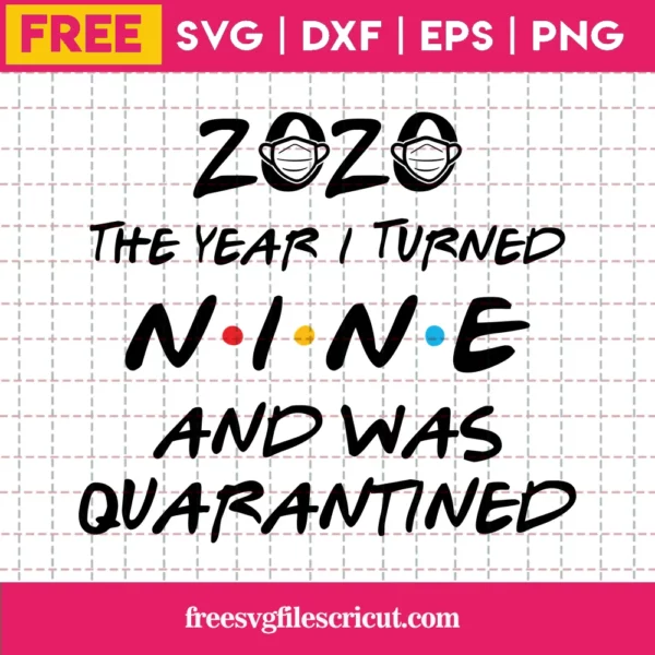 Nine Birthday 2020 Svg Free, Quarantine Svg, Nineteen Svg, Instant Download