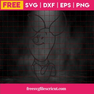Piglet Svg Free, Outline Svg, Cartoon Svg, Instant Download, Winnie The Pooh Svg Invert