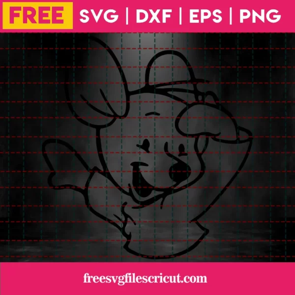 Roo Svg Free, Cartoon Svg, Winnie The Pooh Svg, Instant Download, Silhouette Cameo Invert
