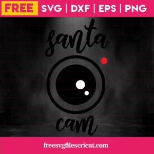 Santa Cam Svg Free, Christmas Svg, Santa Svg Free, Instant Download, Free Christmas Vector Invert