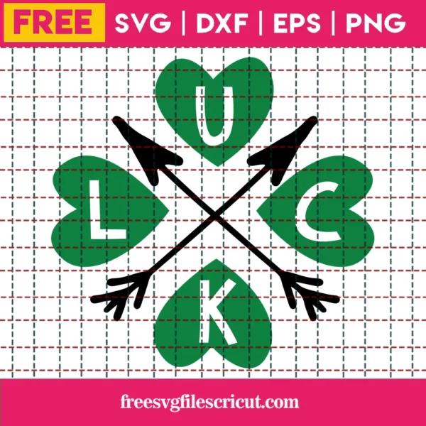 St Patricks Day Svg Free, Luck Svg, Arrows Svg, Instant Download, Silhouette Cameo