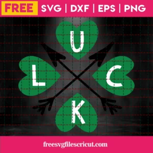 St Patricks Day Svg Free, Luck Svg, Arrows Svg, Instant Download, Silhouette Cameo Invert