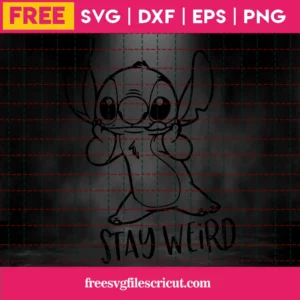 Stay Weird Svg Free, Lilo And Stitch Svg, Disney Svg, Instant Download Invert
