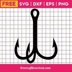 Triple Fishing Hook Svg Free, Fishing Svg, Hook Svg, Instant Download, Silhouette Cameo