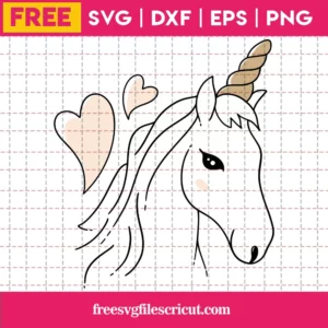 Unicorn Face – Free Clip Art Invert