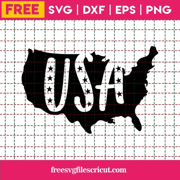 Usa Svg Free, 4Th Of July Svg, America Svg, Instant Download, Silhouette Cameo
