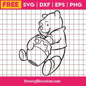 Winnie The Pooh Svg Free, Best Disney Svg Files, Cartoon Svg, Instant Download