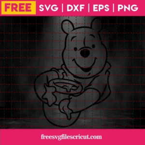 Winnie The Pooh Svg Free, Disney Svg, Bear Svg, Instant Download, Cartoon Svg Invert