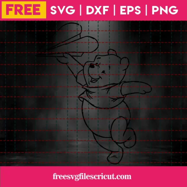 Winnie The Pooh Svg Free, Disney Svg, Bear Winnie Svg, Instant Download Invert