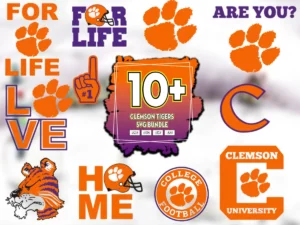 10+ Clemson Tigers Football Logo Svg Bundle 0