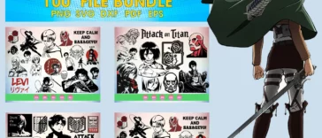 100 Attack On Titan Svg Bundle, Anime Manga Svg 0