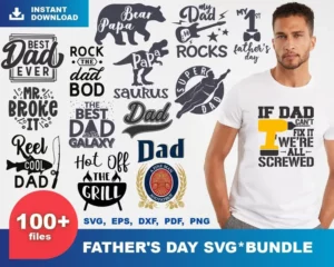 100+ Fathers Day Bundle Svg, Dad Svg 0