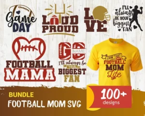 100+ Football Mom Bundle, Sport Svg, Mothers Day Svg 0