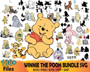 100+ Winnie The Pooh Bundle Svg, Disney Svg 0