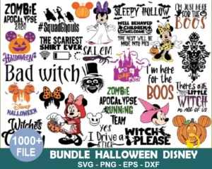 1000 Files Halloween Disney Ultimate Bundle Svg 0