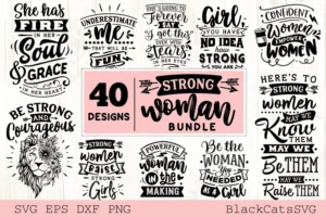 110 Strong Woman Bundle Svg, Girl Quote Svg 0