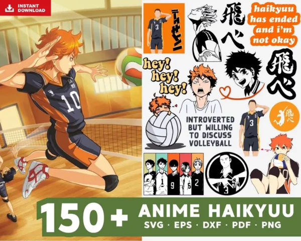 150+ Anime Haikyuu Svg Bundle, Shoyo Hinata Svg 0