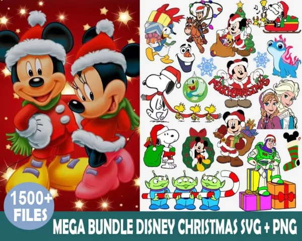 1500+ Mega Bundle Disney Christmas Svg, Christmas Svg 0