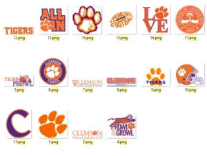 16+ Clemson Tigers Svg Bundle, Clemson Vector, Ncaa Svg 1