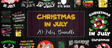 20 Files Christmas In July Bundle Svg, Christmas Svg 0