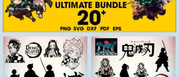20 Files Demon Slayer Svg Bundle, Anime Manga Svg 0