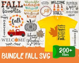 200+ Files Bundle Fall Svg, Thanksgiving Svg, Thankful Svg 0
