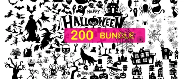 200 Halloween Bundle Svg, Witch Svg, Ghost Svg 0