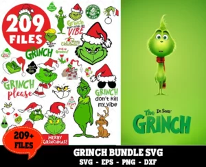 209+ The Grinch Bundle Svg, Christmas Svg 0