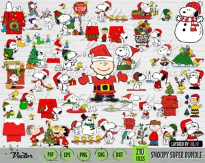 210 Christmas Snoopy Svg Bundle, Snoopy Svg 0