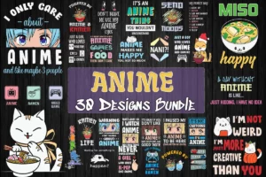 30 Anime Bundle Svg, Anime Quote Svg 0