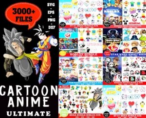 3000+ Cartoon Anime Svg Bundle, Anime Svg 0